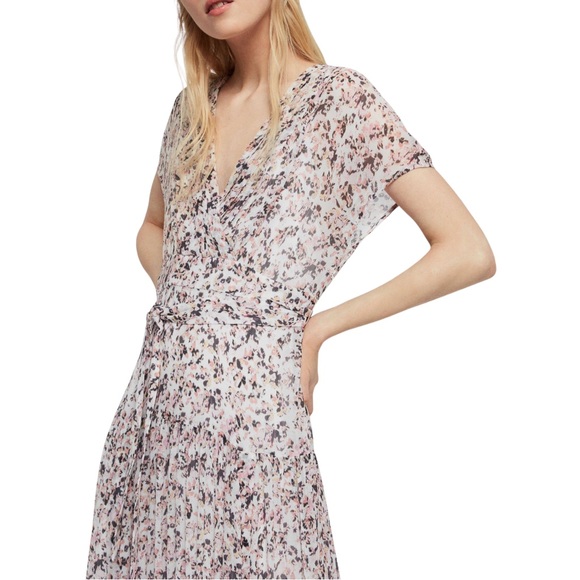 ALL SAINTS ☆ Alix Freefall Floral Midi Dress ☆ Chalk White ☆ Size X-Small - Picture 2 of 9